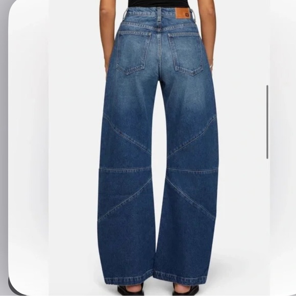 EB Denim Frederick Barrel Leg Wide Jogger Jeans Daphne Light Wash Size 26 - Picture 2 of 5